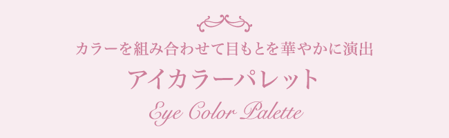 カラーを組み合わせて目もとを華やかに演出 アイカラーパレット Eye Color Palette