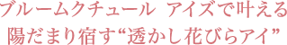 ブルームクチュール アイズで叶える陽だまり宿す“透かし花びらアイ”